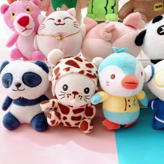 Mini Plush Toy Keychain Charm for Bags, Phones, and Gifts