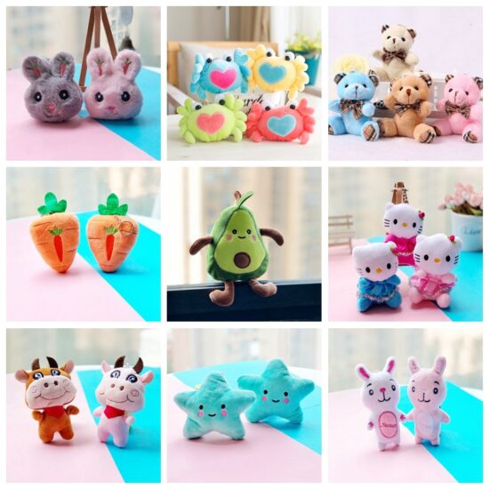 Mini Plush Toy Keychain Charm for Bags, Phones, and Gifts