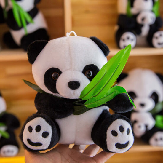 Mini Panda Plush Toy Keychain – Realistic Stuffed Animal for Gifts and Kids