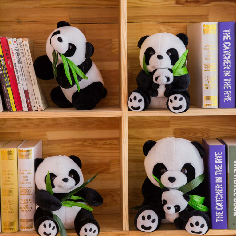 Mini Panda Plush Toy Keychain – Realistic Stuffed Animal for Gifts and Kids