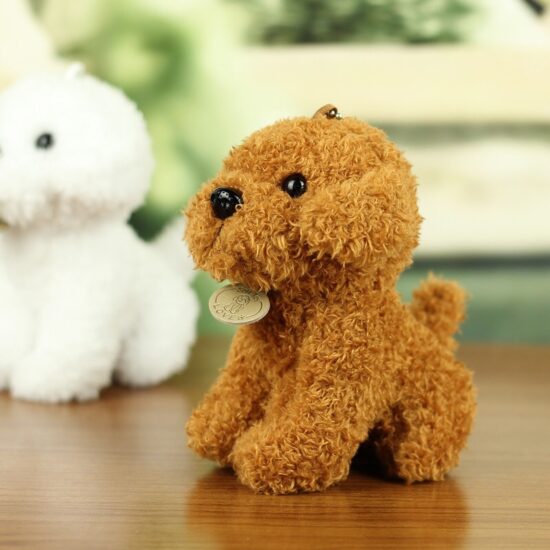 Mini Curly Teddy Dog Plush Toy – Realistic Small Stuffed Puppy for Children