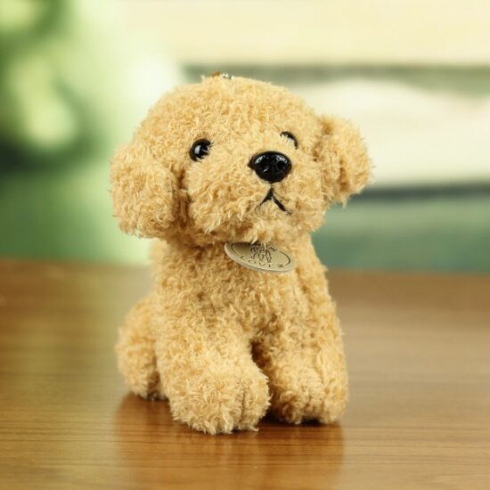 Mini Curly Teddy Dog Plush Toy – Realistic Small Stuffed Puppy for Children