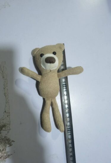 Mini Teddy Bear Plush Toy Keychain for Backpacks and Keys