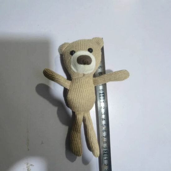Mini Teddy Bear Plush Toy Keychain for Backpacks and Keys