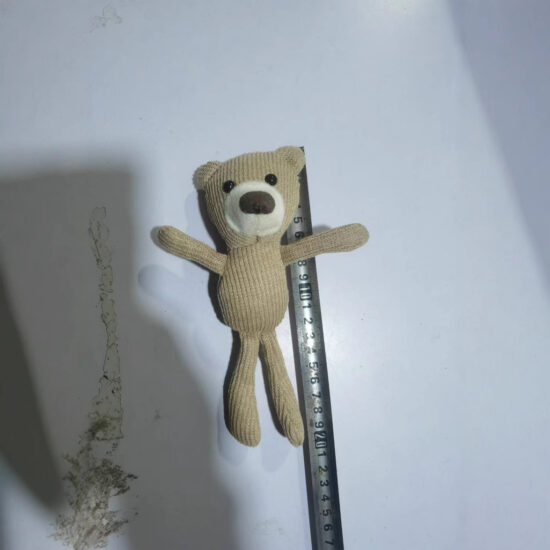 Mini Teddy Bear Plush Toy Keychain for Backpacks and Keys