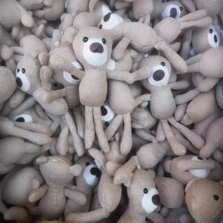 Mini Teddy Bear Plush Toy Keychain for Backpacks and Keys