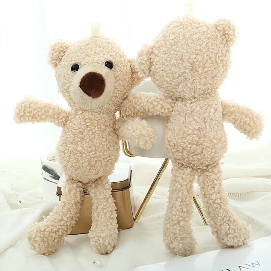 Mini Teddy Bear Plush Keychain – Cute Small Stuffed Animal for Bags and Gifts