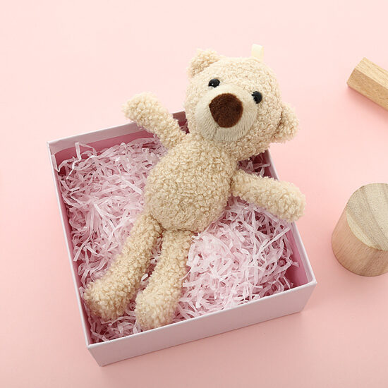 Mini Teddy Bear Plush Keychain – Cute Small Stuffed Animal for Bags and Gifts