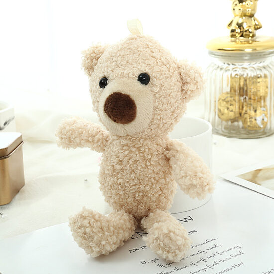 Mini Teddy Bear Plush Keychain – Cute Small Stuffed Animal for Bags and Gifts