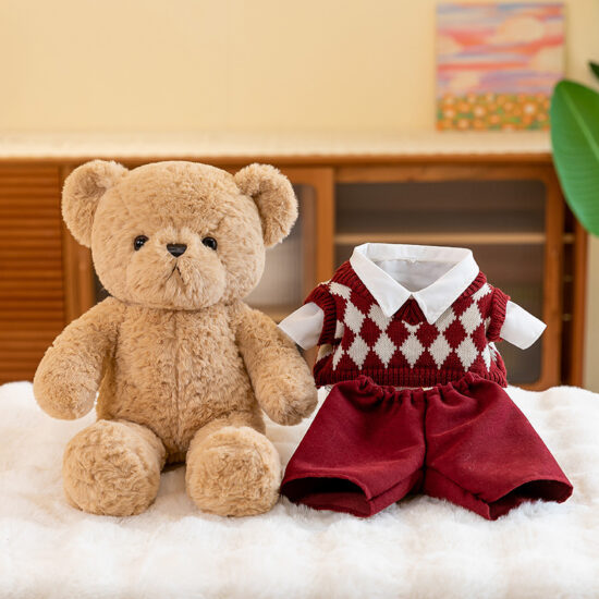 Couple Teddy Bear Plush Toys Hugging – Sweater Bears Gift for Girls or Valentine's Day
