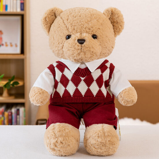 Couple Teddy Bear Plush Toys Hugging – Sweater Bears Gift for Girls or Valentine's Day