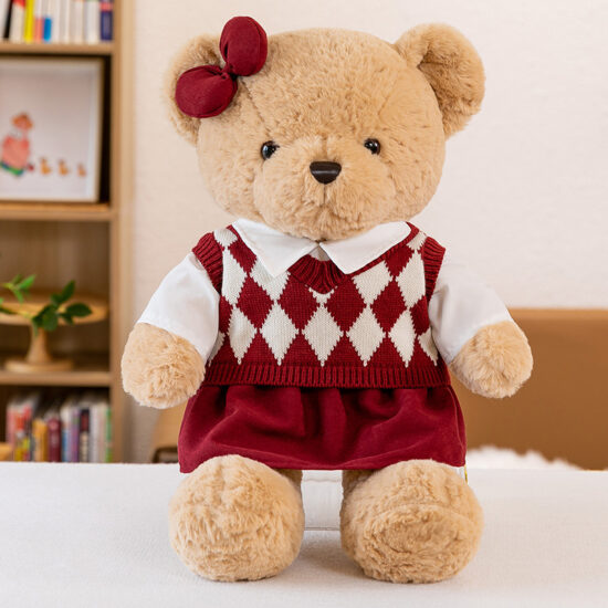 Couple Teddy Bear Plush Toys Hugging – Sweater Bears Gift for Girls or Valentine's Day