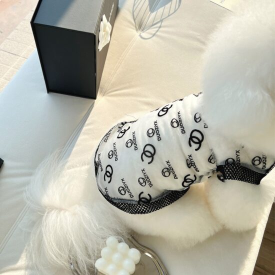 Small dog wearing breathable summer pet vest