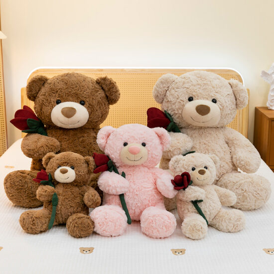 Teddy Bear plush toy with rose – perfect gift for girlfriend