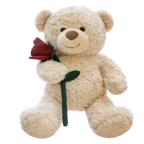 Teddy Bear plush toy with rose – perfect gift for girlfriend