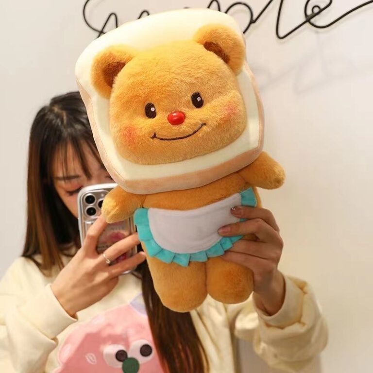 Cute Thai Butter Teddy Bear Plush Toy – Yellow Stuffed Doll Gift for Birthdays