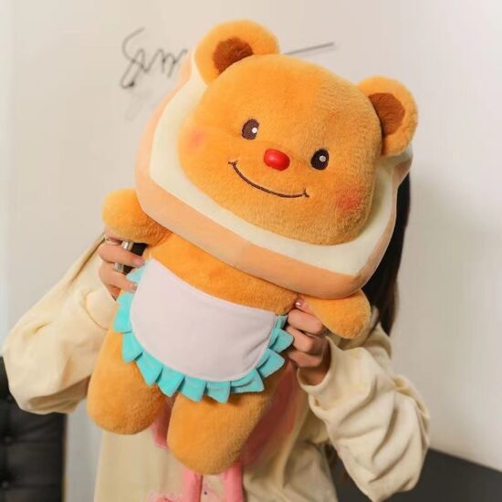 Cute Thai Butter Teddy Bear Plush Toy – Yellow Stuffed Doll Gift for Birthdays