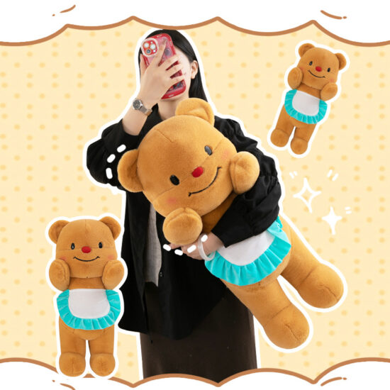 Cute Thai Butter Teddy Bear Plush Toy – Yellow Stuffed Doll Gift for Birthdays