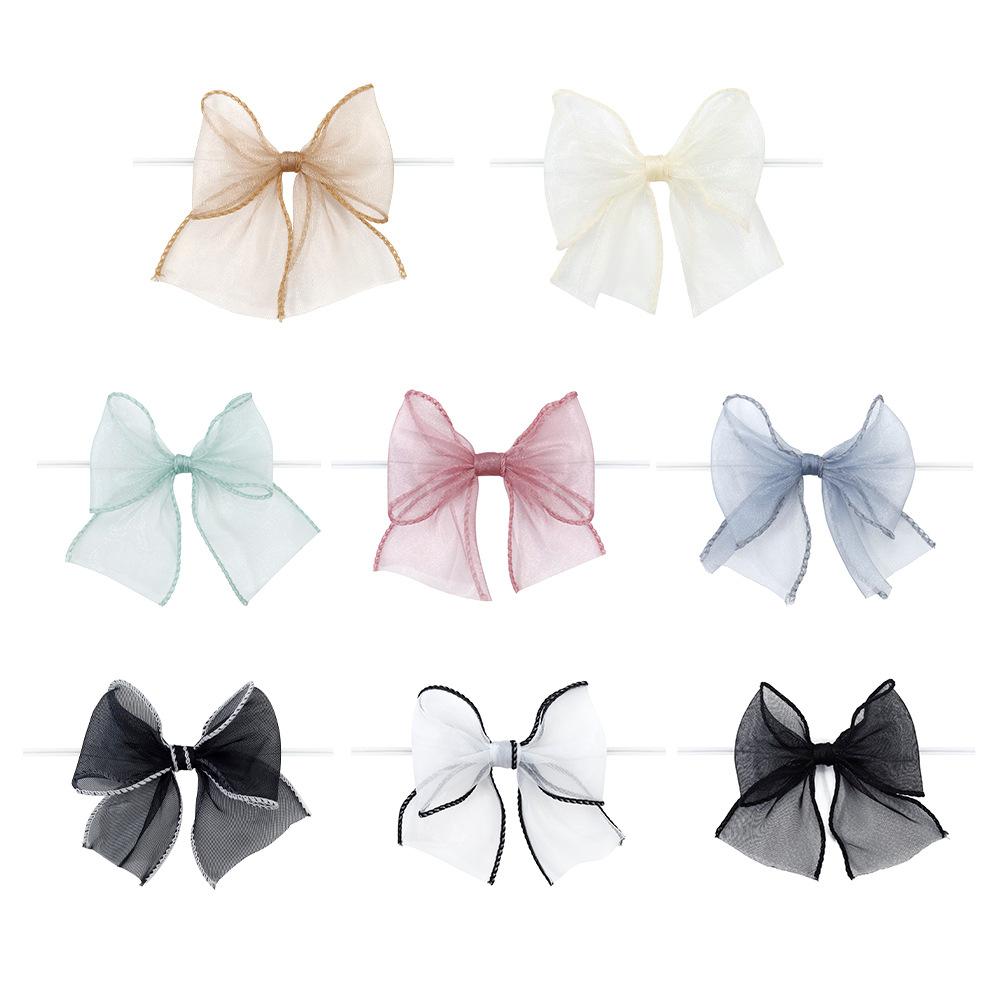 Handmade fishtail organza mesh ribbon bows for gift packaging and favors