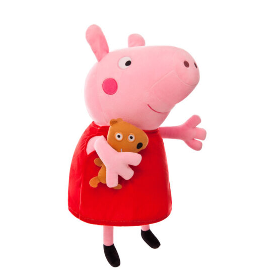 Peppa Pig plush toy family set – 4-piece soft cartoon dolls for kids