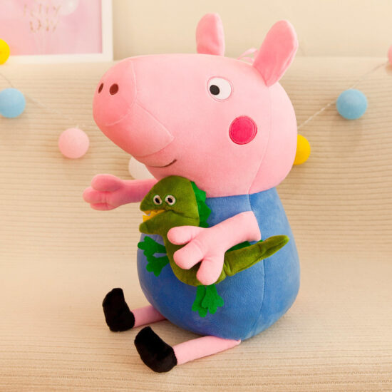 Peppa Pig plush toy family set – 4-piece soft cartoon dolls for kids