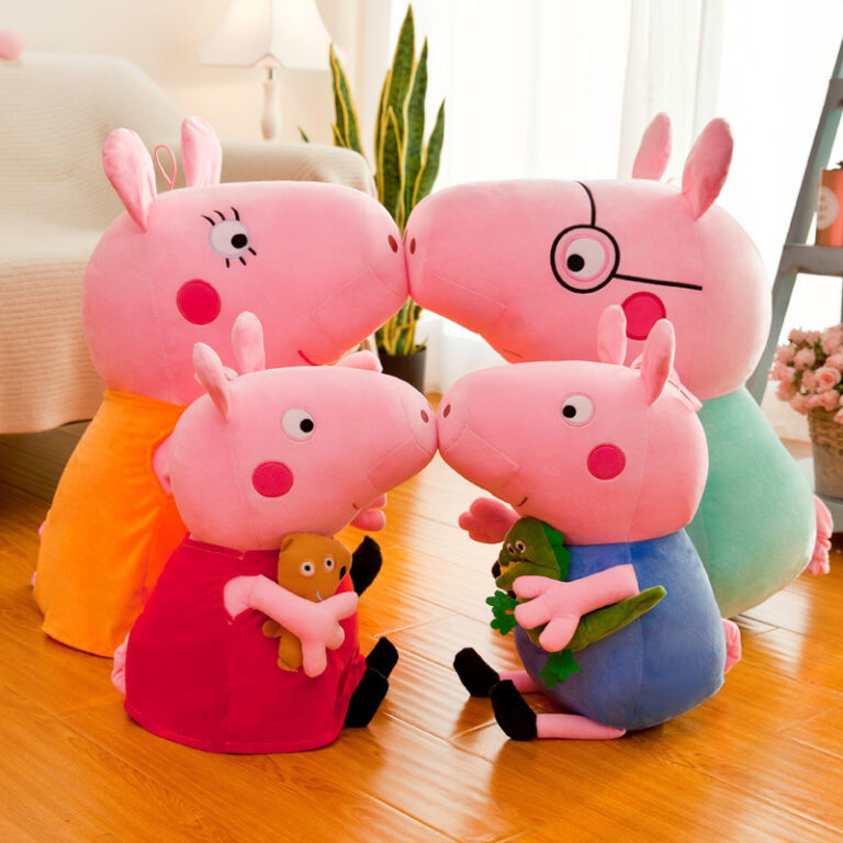 Peppa Pig family plush toy set – 4 stuffed dolls for children