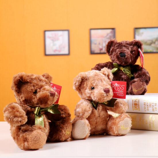 Soft Plush Teddy Bear Toy with Scarf for Gifts and Events