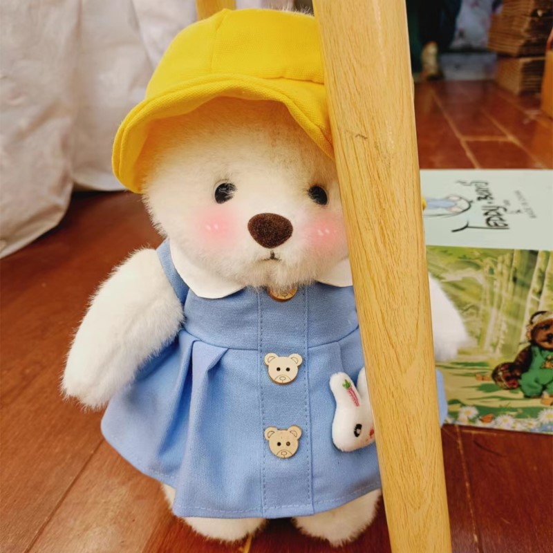 Mini Jointed Teddy Bear Doll with Changeable Clothes