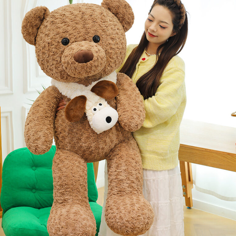 Premium large plush teddy bear – giant stuffed animal hugging pillow for kids and arcade prizes.