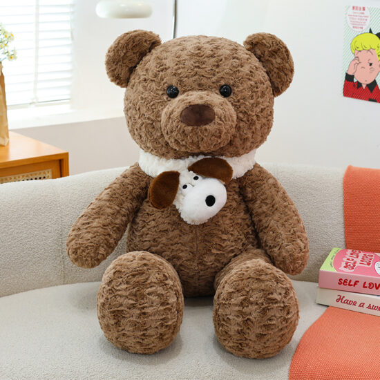 Premium large plush teddy bear – giant stuffed animal hugging pillow for kids and arcade prizes.