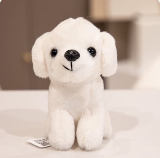 Realistic Teddy-Style Husky Plush Dog Keychain Toy