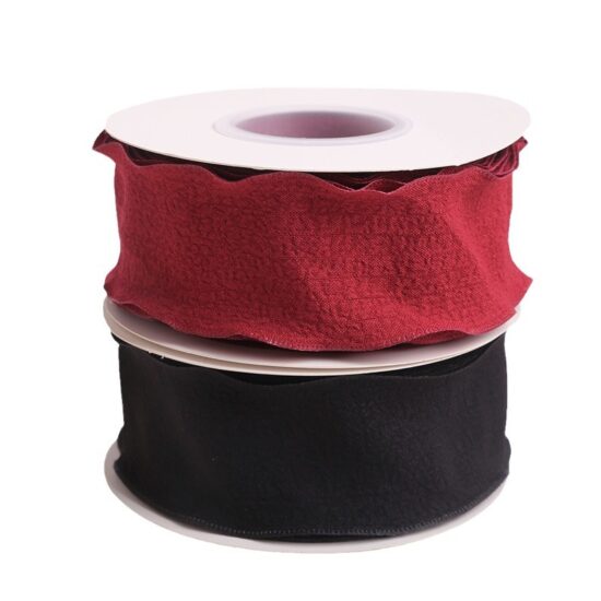 Ruffled elastic organza ribbon with wavy edges for cake and bouquet decoration