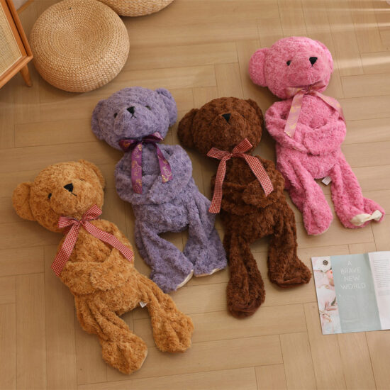 Shy Teddy Bear Plush Skin – Semi-Finished Unstuffed Shell for DIY and Plush Toy Factories