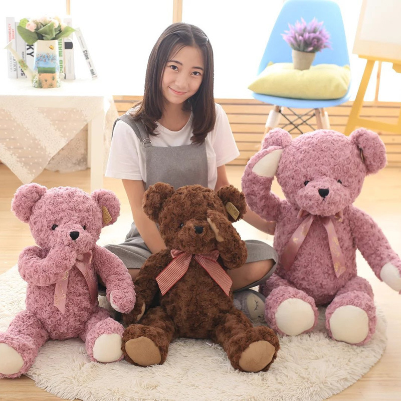 Shy Teddy Bear Plush Skin – Semi-Finished Unstuffed Shell for DIY and Plush Toy Factories