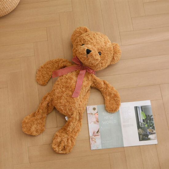 Shy Teddy Bear Plush Skin – Semi-Finished Unstuffed Shell for DIY and Plush Toy Factories