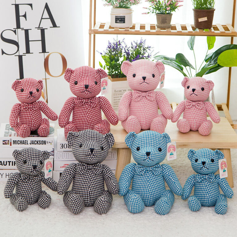 Small Teddy Bear Plush Doll – Soft Cuddly Toy for Girls’ Birthday or Kids’ Gift