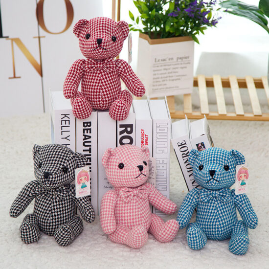 Small Teddy Bear Plush Doll – Soft Cuddly Toy for Girls’ Birthday or Kids’ Gift