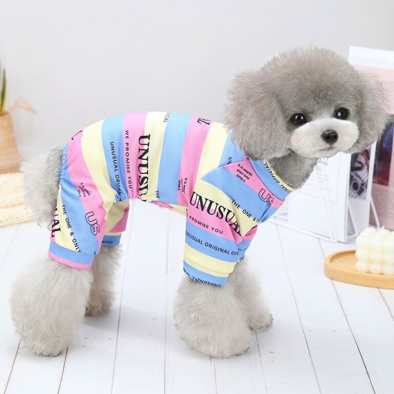Small dog in spring/summer four-leg lightweight pet jumpsuit