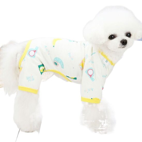 Small dog in spring/summer four-leg lightweight pet jumpsuit
