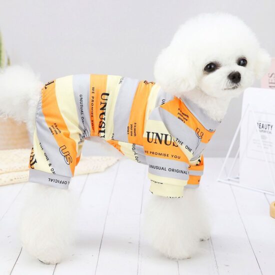 Small dog in spring/summer four-leg lightweight pet jumpsuit