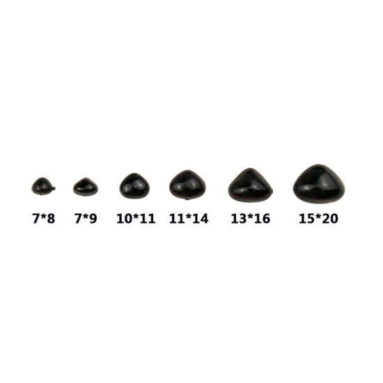 DIY Teddy Bear Eyes and Noses – Flat-Back Plush Toy Accessories in Various Sizes