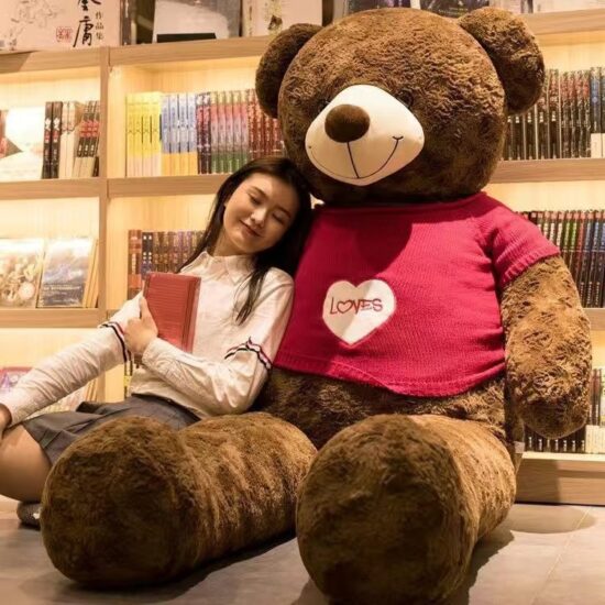 Teddy Bear Plush Doll – Hugging Panda Bear Pillow for Girls’ Birthday and Bedtime Gifts