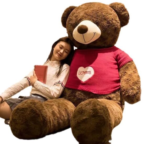 Teddy Bear Plush Doll – Hugging Panda Bear Pillow for Girls’ Birthday and Bedtime Gifts