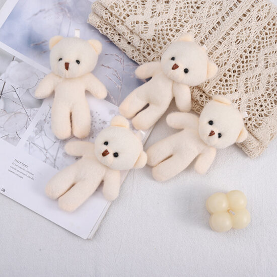 Connected Teddy Bear Plush Keychain – Multi-Bear Plush Toy for Bags and Gifts
