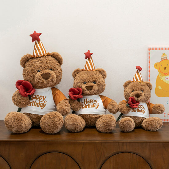 Themed teddy bear plush toys – football and reading bear stuffed animals
