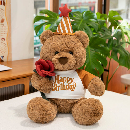 Themed teddy bear plush toys – football and reading bear stuffed animals