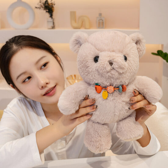 Romantic Sitting Teddy Bear Plush Toy – TikTok Style Stuffed Bear Pillow for Gifts