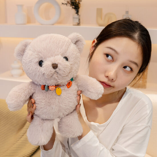 Romantic Sitting Teddy Bear Plush Toy – TikTok Style Stuffed Bear Pillow for Gifts