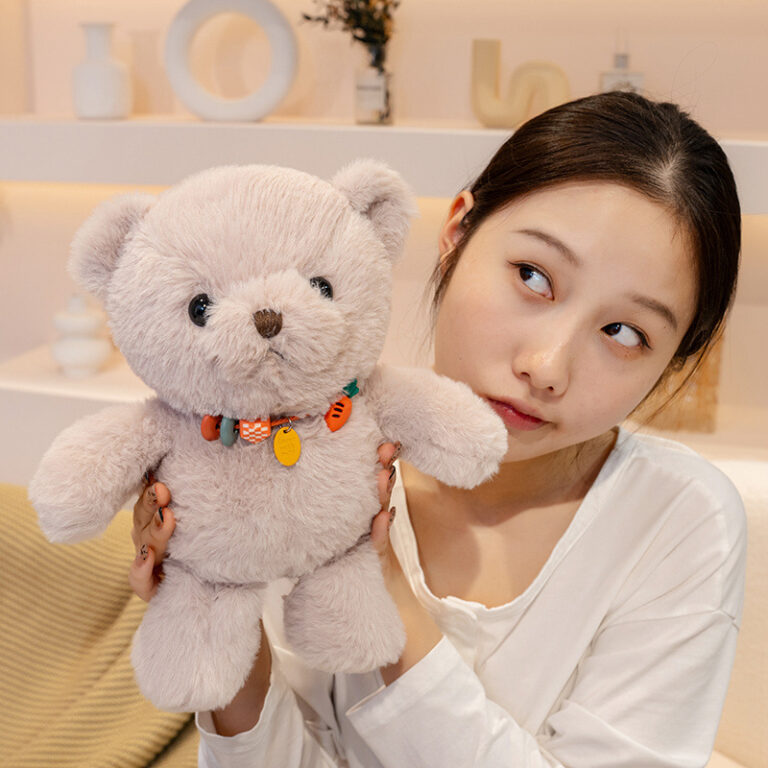 Romantic Sitting Teddy Bear Plush Toy – TikTok Style Stuffed Bear Pillow for Gifts