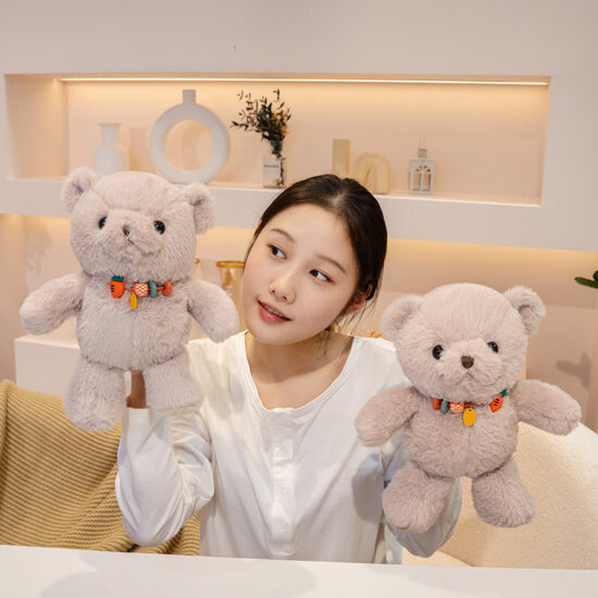 Romantic Sitting Teddy Bear Plush Toy – TikTok Style Stuffed Bear Pillow for Gifts